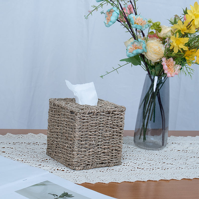 Handgewebte Seegras-Tissuebox