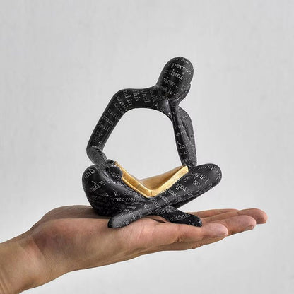 Dekorative Figur aus Kunstharz im Stil eines Denkers